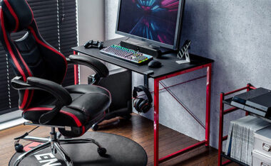 最終価格　パソコンデスク＊サンワサプライ＊ゲーミングデスク＊レッド ムード満点！！ゲームに没頭する為だけに作られたゲーミング